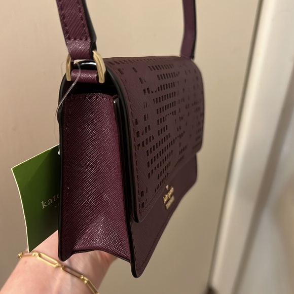 NWT Kate Spade Cameron Street Perforated Arielle Crossbody Bag in Deep Plum - Picture 8 of 10